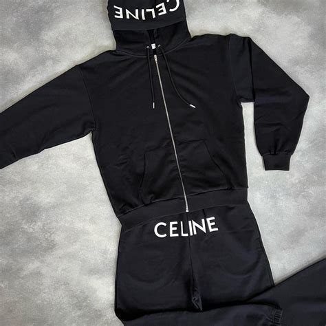 celine t shirt mens black|Celine men's tracksuit.